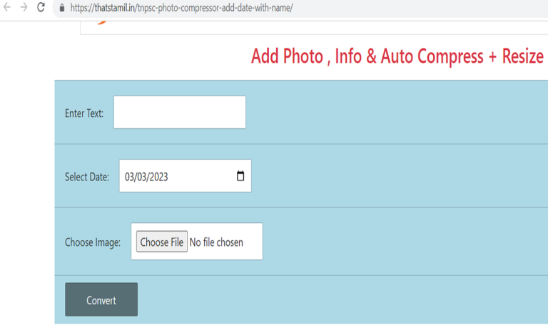 TNPSC PHOTO COMPRESSOR
